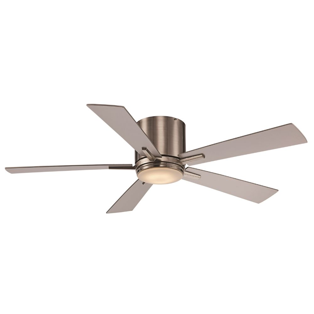 Trans Globe Lighting F-1017 BN Integrated LED 5 Blades Fan with Wall Control in Brushed Nickel
